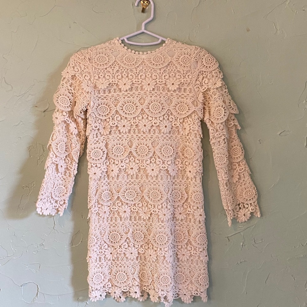 Trish Scully Dress Girls Size 8 Ivory Cotton Lace